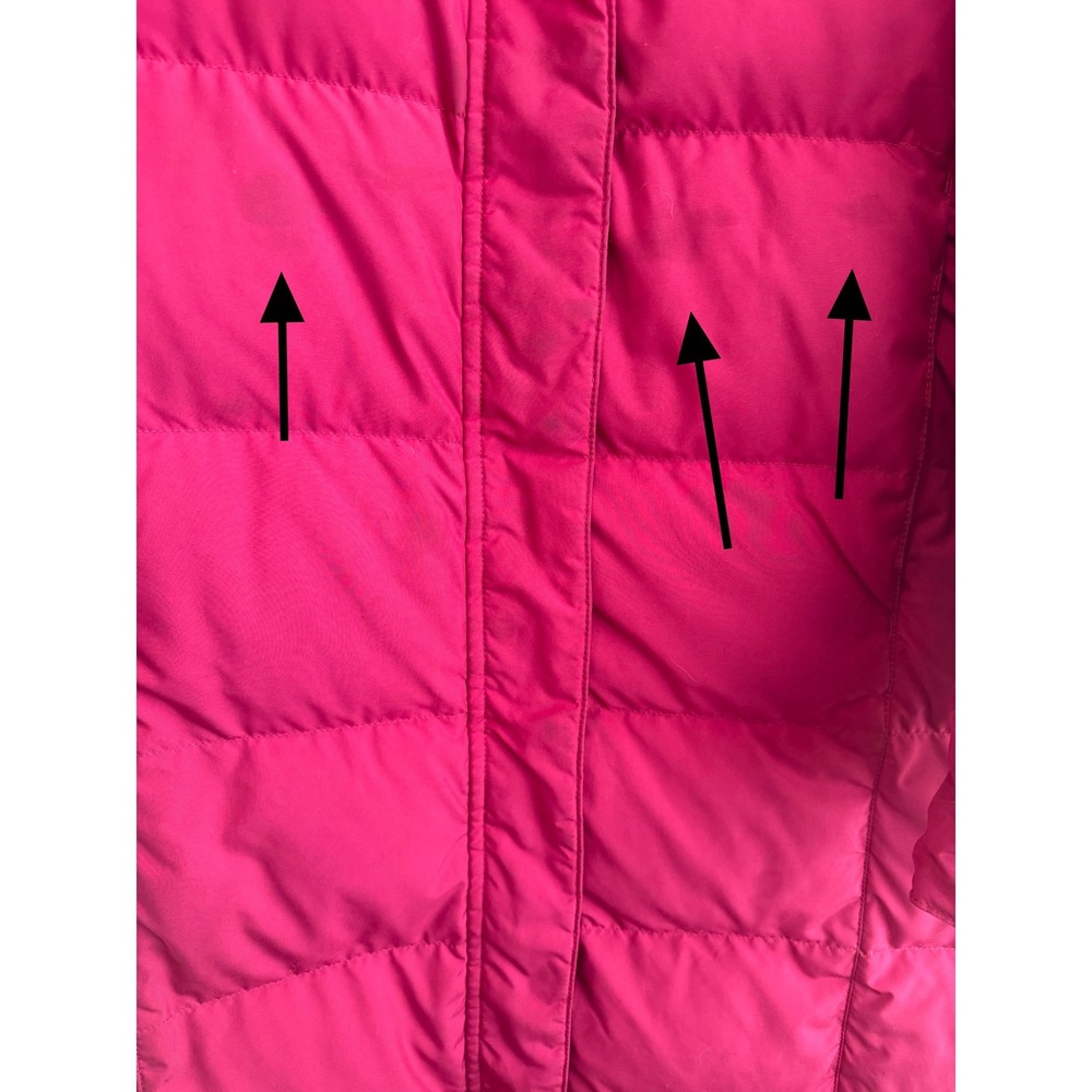 LL Bean Ultrawarm Long Puffer Coat Pink Goose Down Maxi Parka Womens Medium - Picture 6 of 11